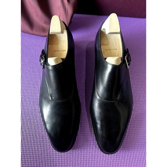 $2340 John Lobb Jermyn II Shoes NEW in Black Size 9 UK, 10 US comes w/ Shoe Tree - Picture 9 of 12